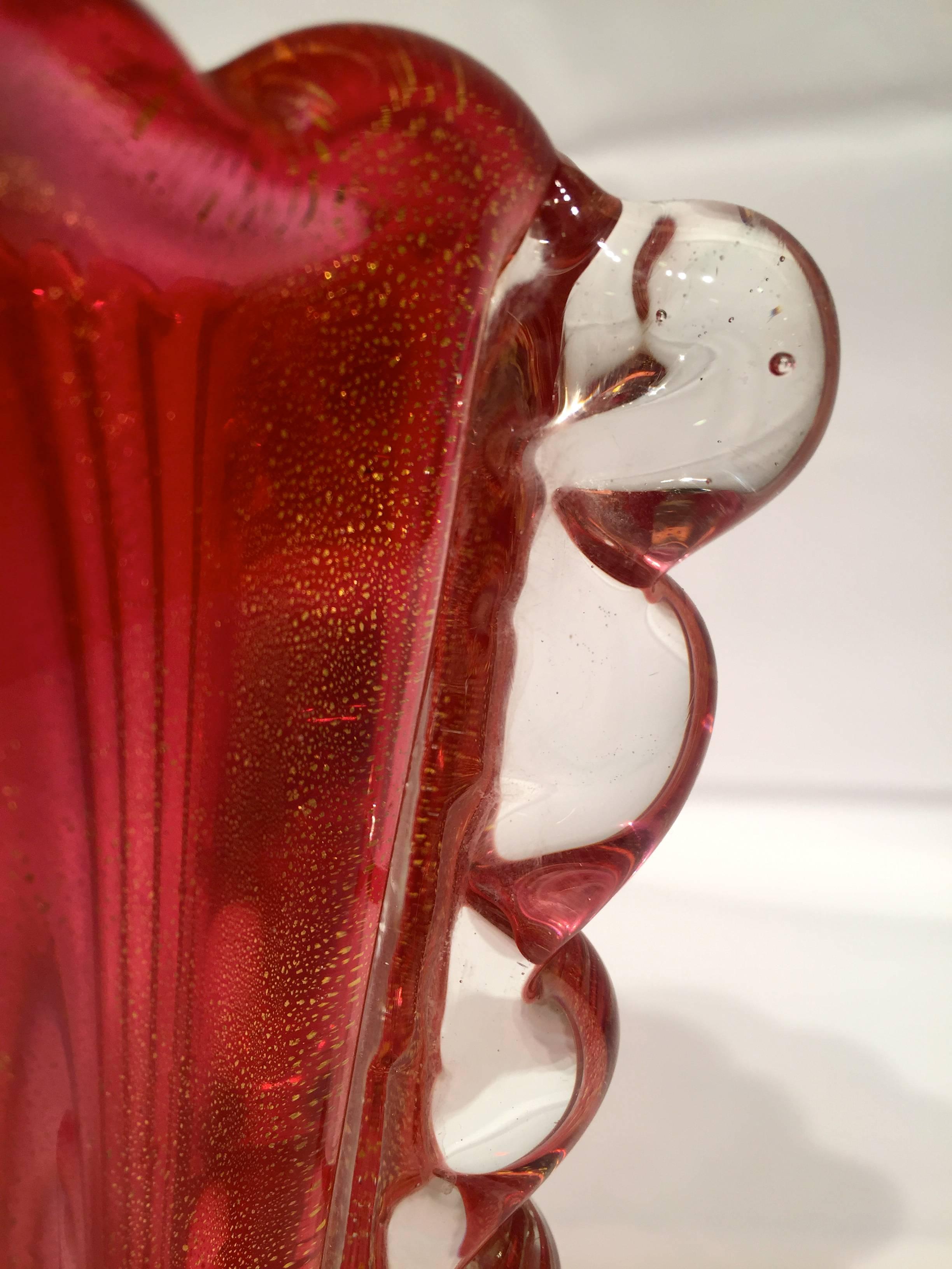 Mid-Century Modern ARCHIMEDE SEGUSO Vase in Murano glass circa 1950 For Sale
