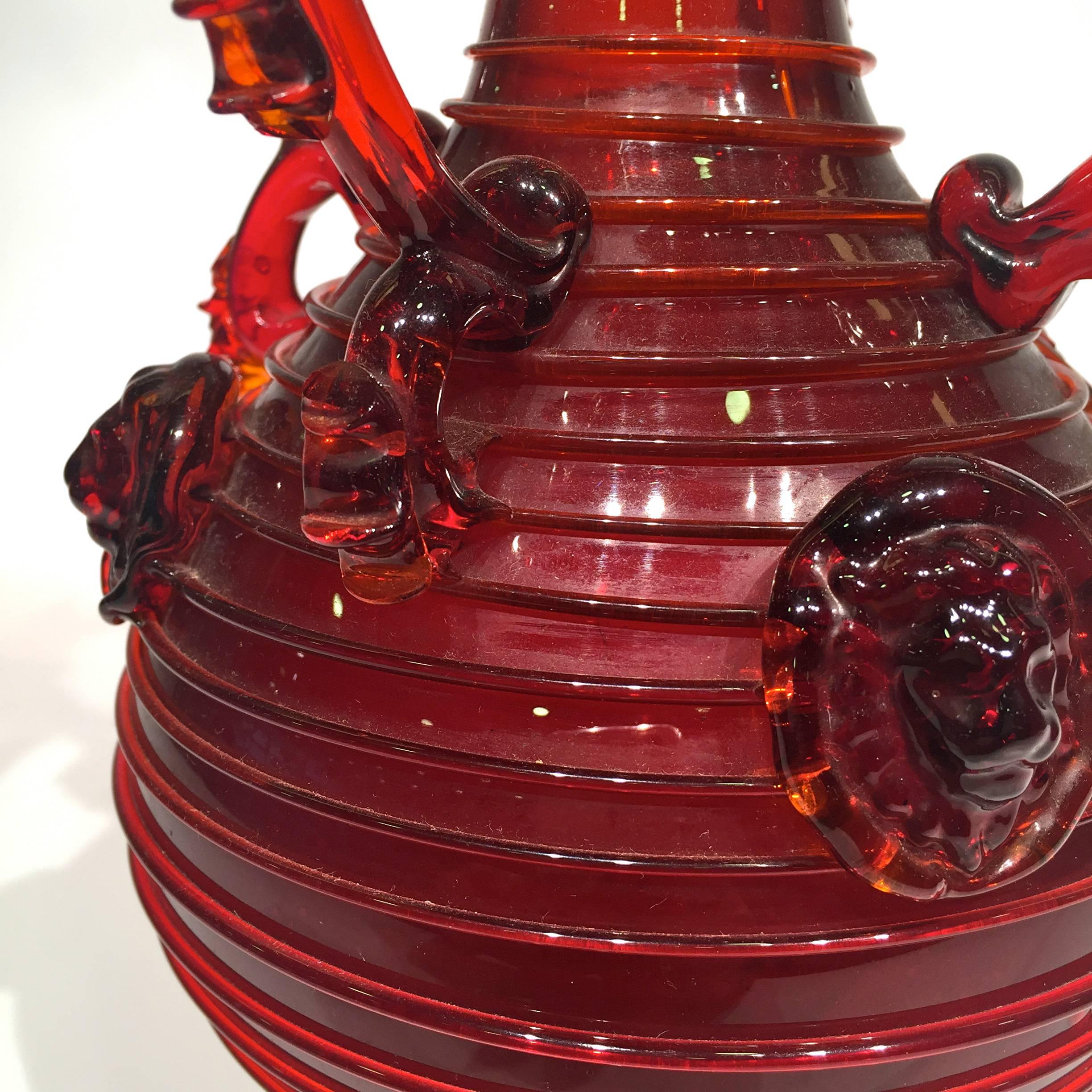 Italian BENVENUTO BAROVIER Murano Glass Vase circa 1890 For Sale
