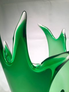 Large Artistic Blown Murano Glass Vase, circa 1950