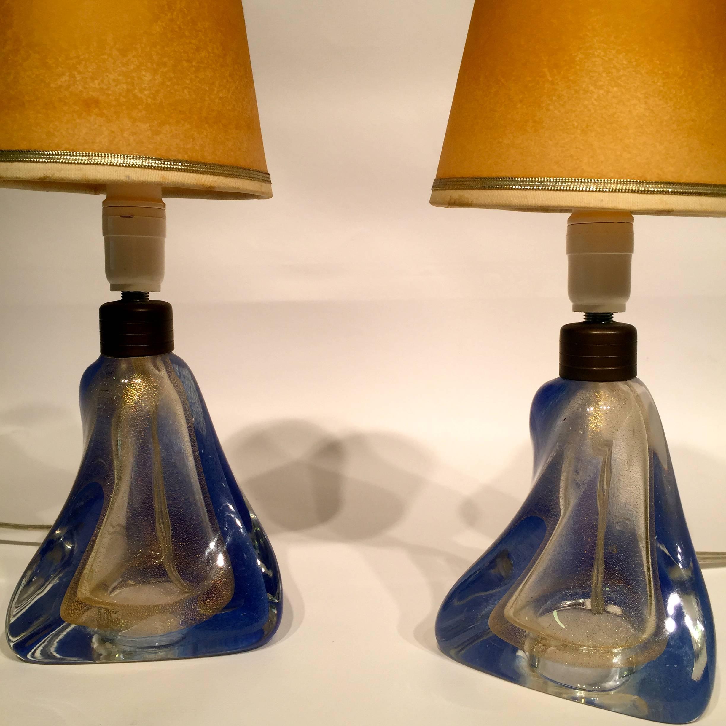 Appliqué ARCHIMEDE SEGUSO Lamps in Artistic Blown Glass of Murano, 