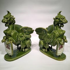H.B & Cie, Choisy le Roi, France, Intense Green, Empire, Porcelain, Chimeras