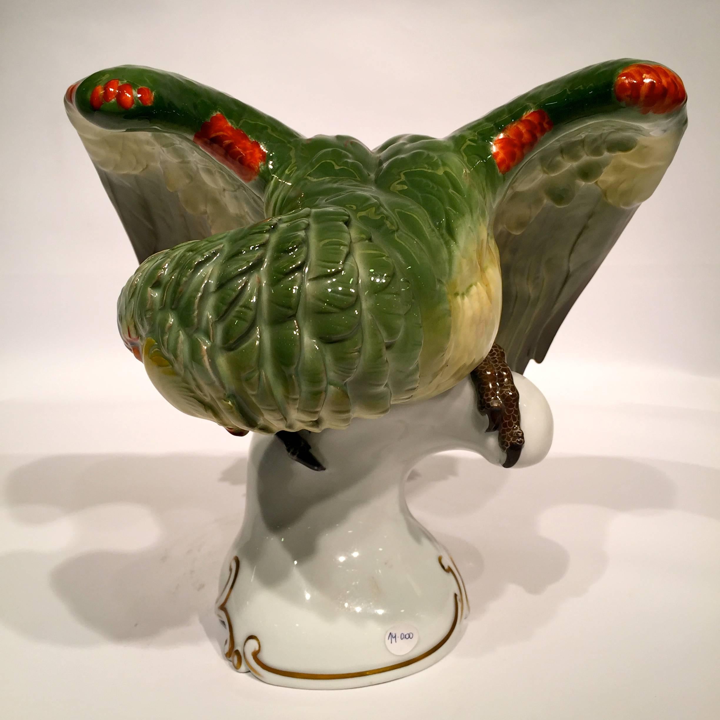 ROSENTHAL Brazilian Parrot, German Art Deco Porcelain, circa 1930 For Sale 3