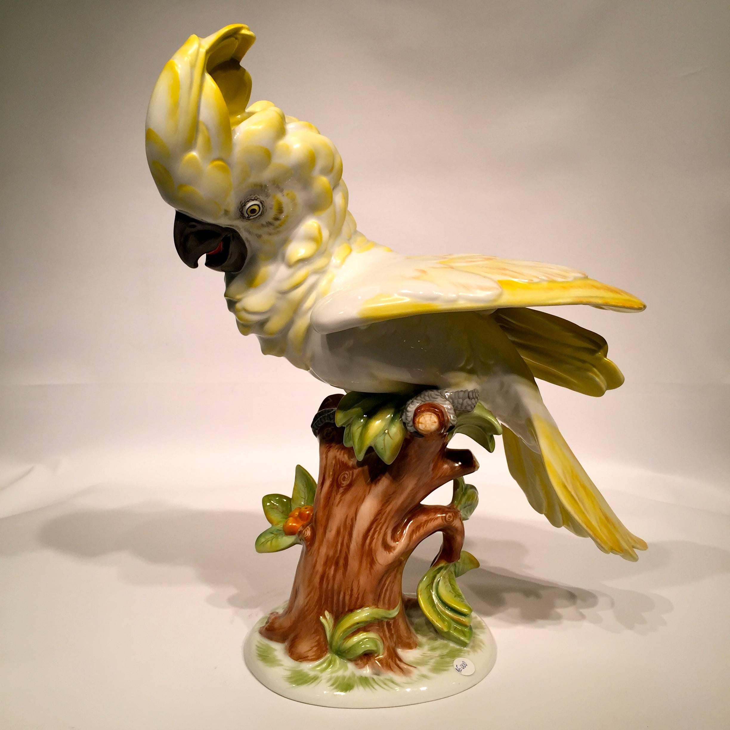 Rosenthal Alba Cockatoo, German Art Deco porcelain, circa 1930.