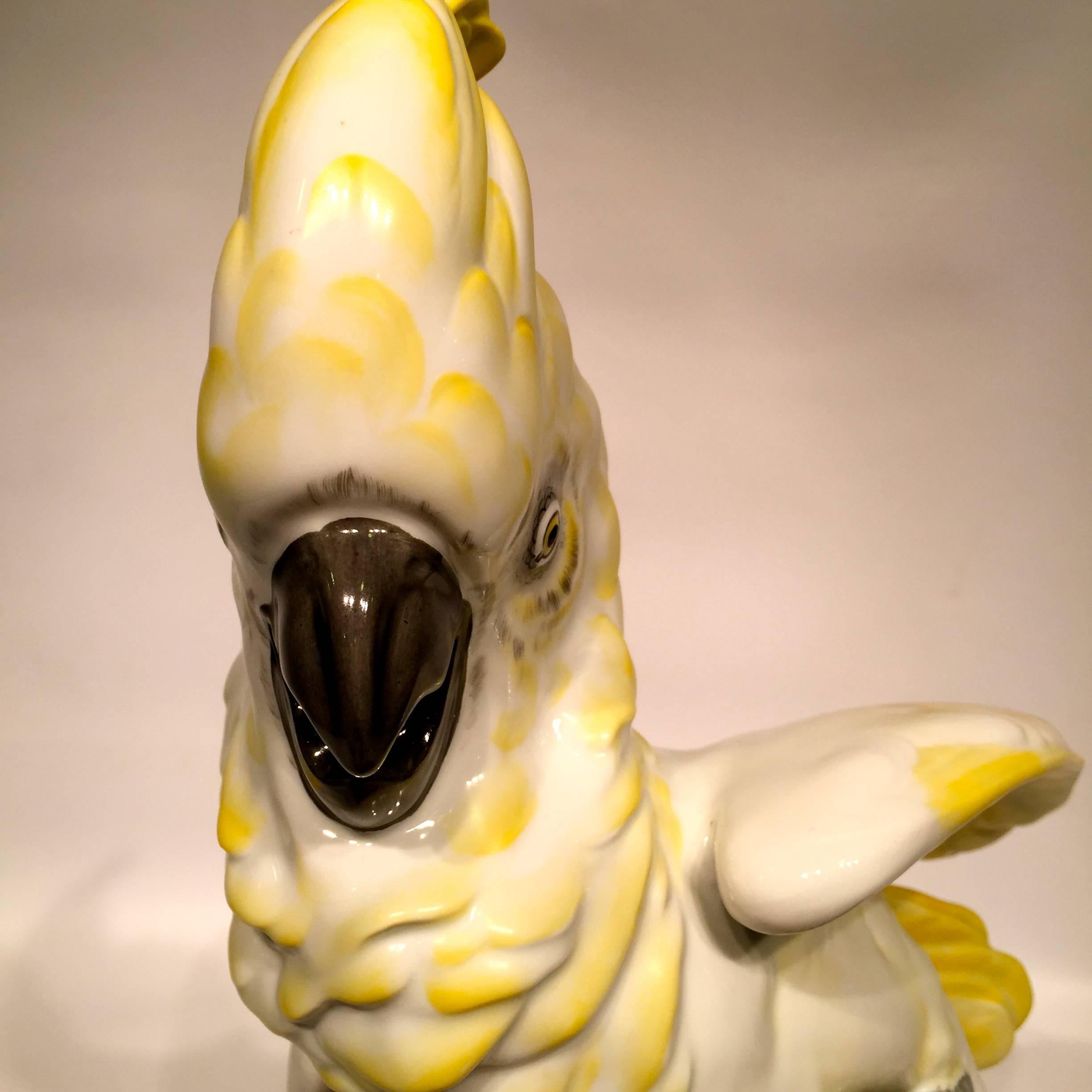 Mid-20th Century ROSENTHAL Alba Cockatoo, German Art Deco Porcelain, circa 1930 For Sale