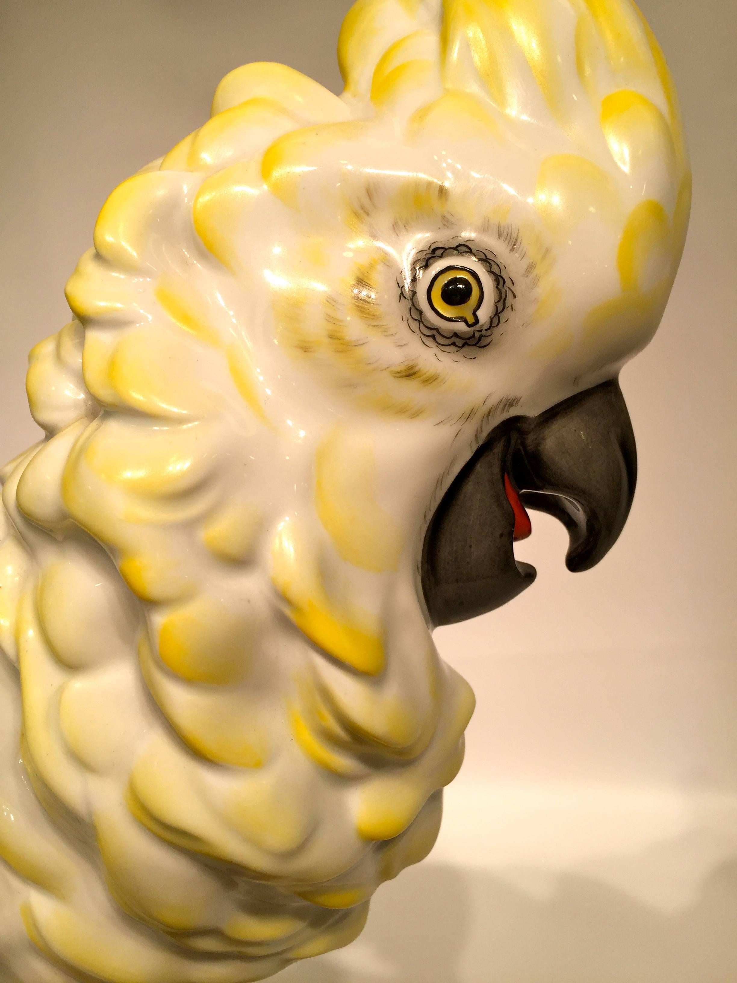 ROSENTHAL Alba Cockatoo, German Art Deco Porcelain, circa 1930 For Sale 4