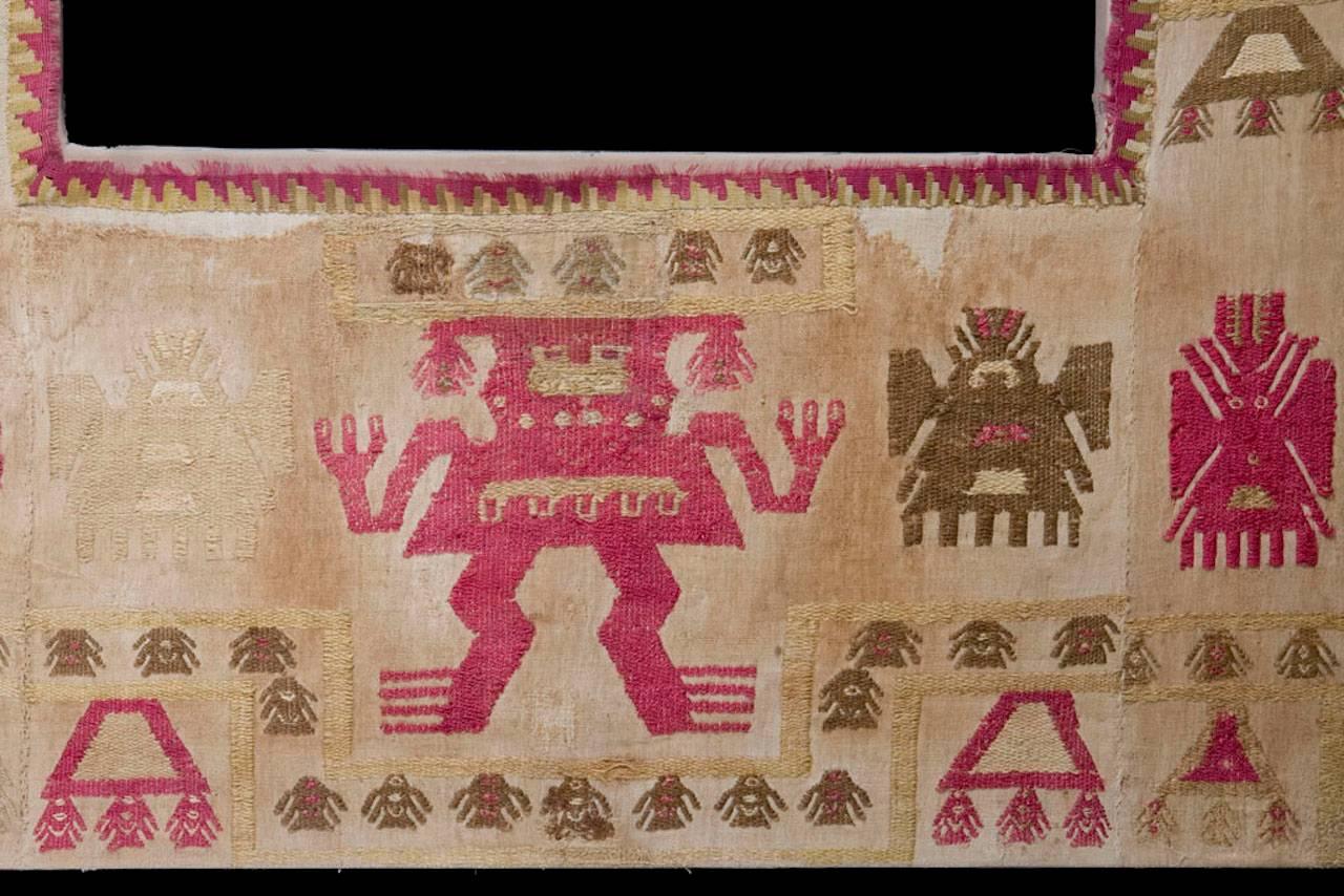 Peruvian Pre-Columbian Lambayeque Textile Ceremonial Panel For Sale