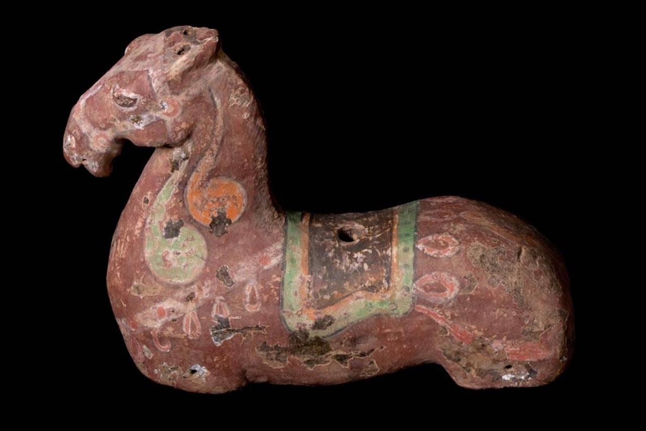 Chinese Elegant Han Dynasty Grey Terracotta Horse, TL Tested in Germany