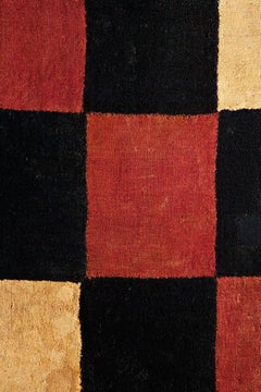 Abstract Geometric Checkerboard Pre-Columbian Early Nazca Textile - 100-300 AD