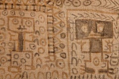 Pre-Columbian Chancay Painted Panel with Two Figures Side by Side