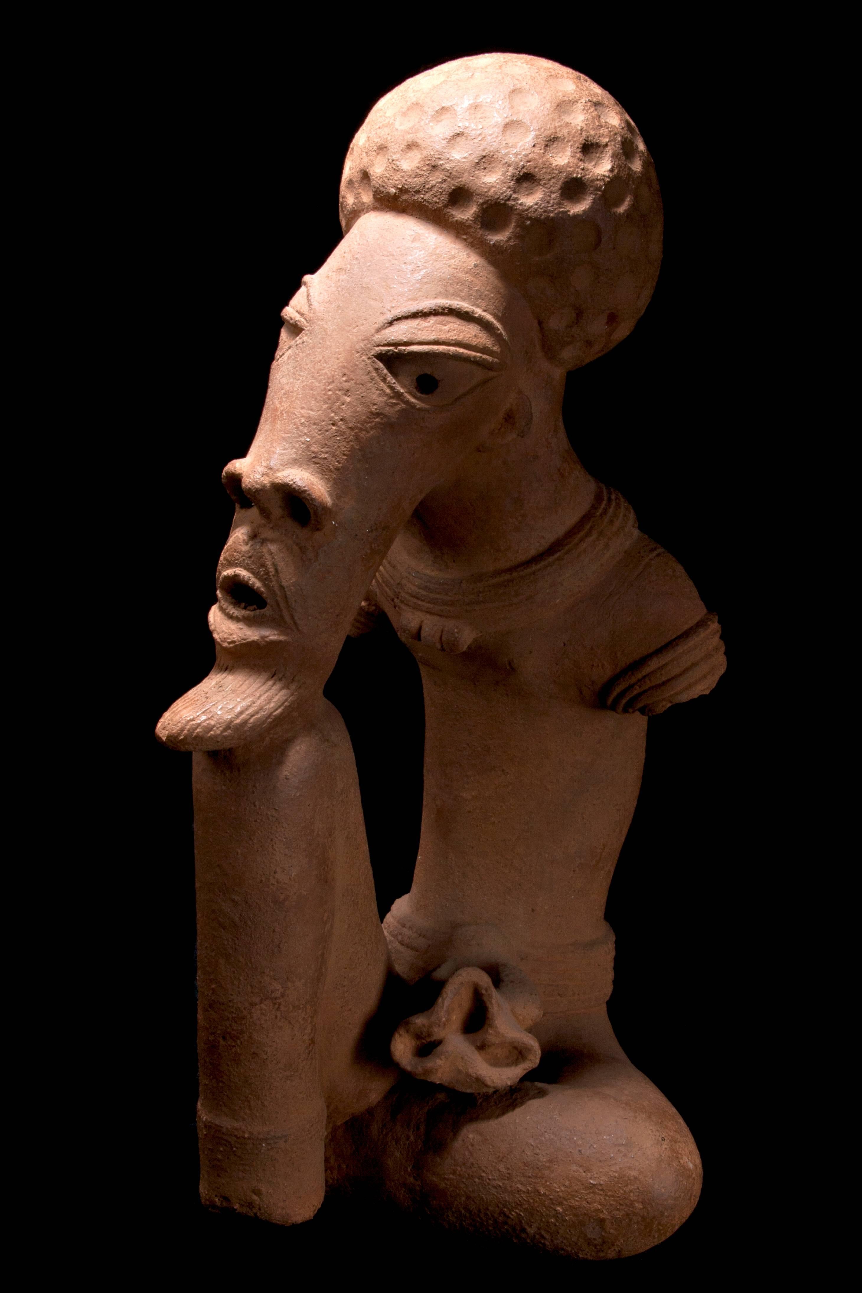 Nok Terracotta Figure Of Seated Man Nigeria Africa TL Tested At 