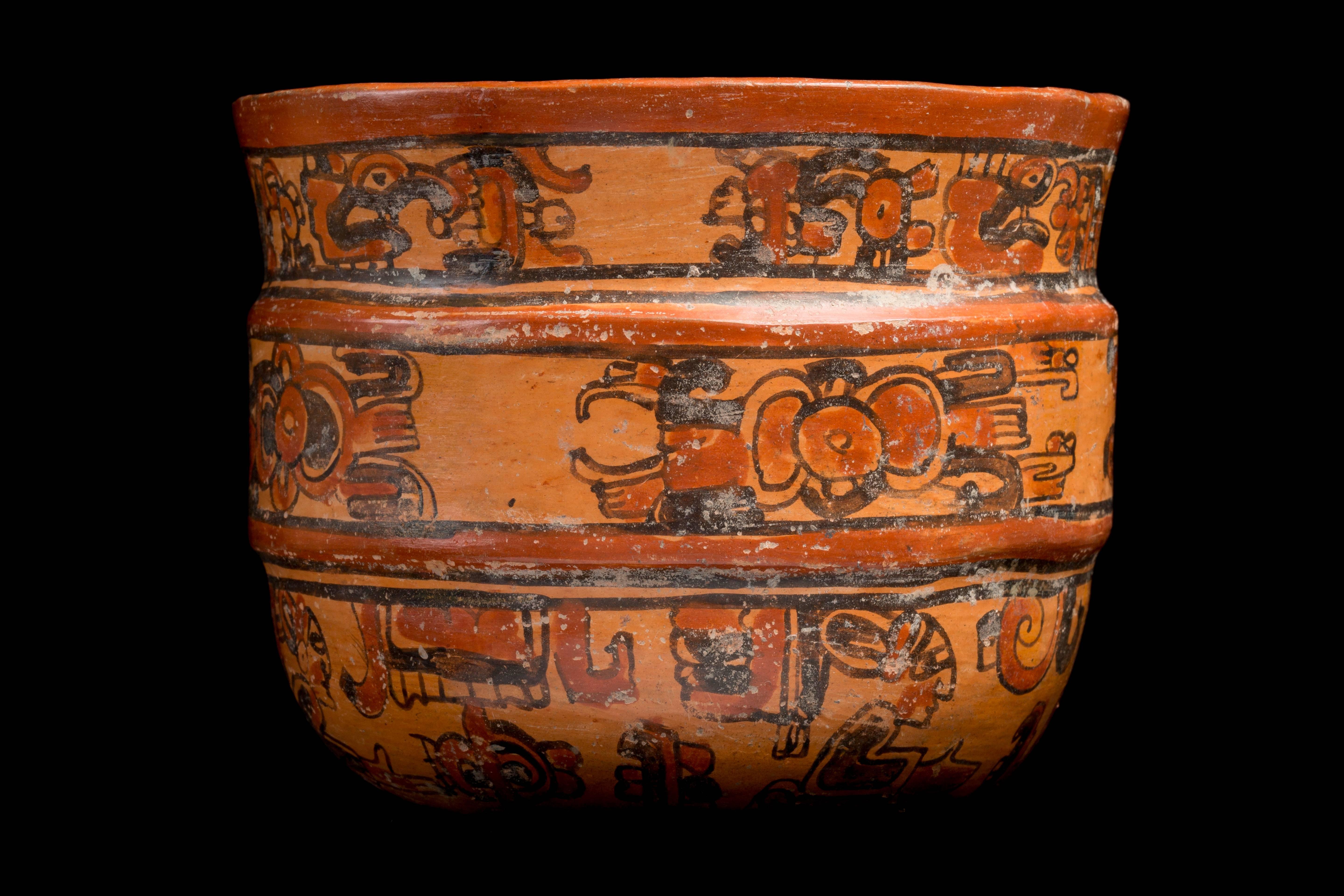 18th Century and Earlier Mayan Ulua Valley Banded Vessel, Ex-Andy Warhol