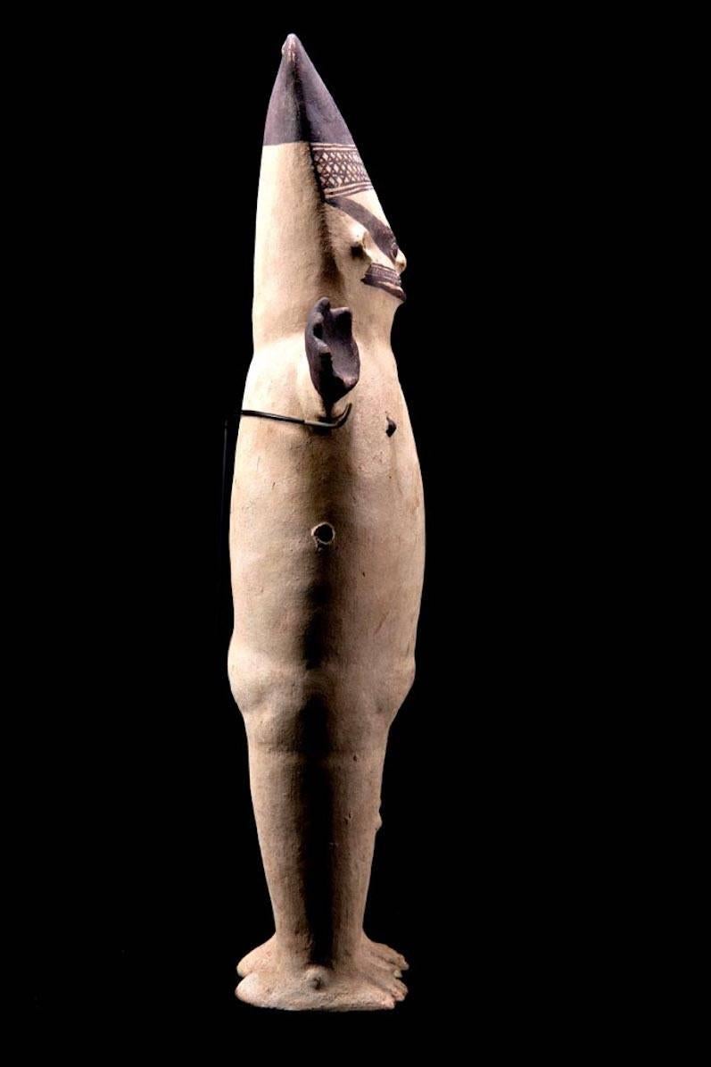 Pre-Columbian Superb Cuchimilco or Star Gazer Female Venus, Chancay Culture, Peru