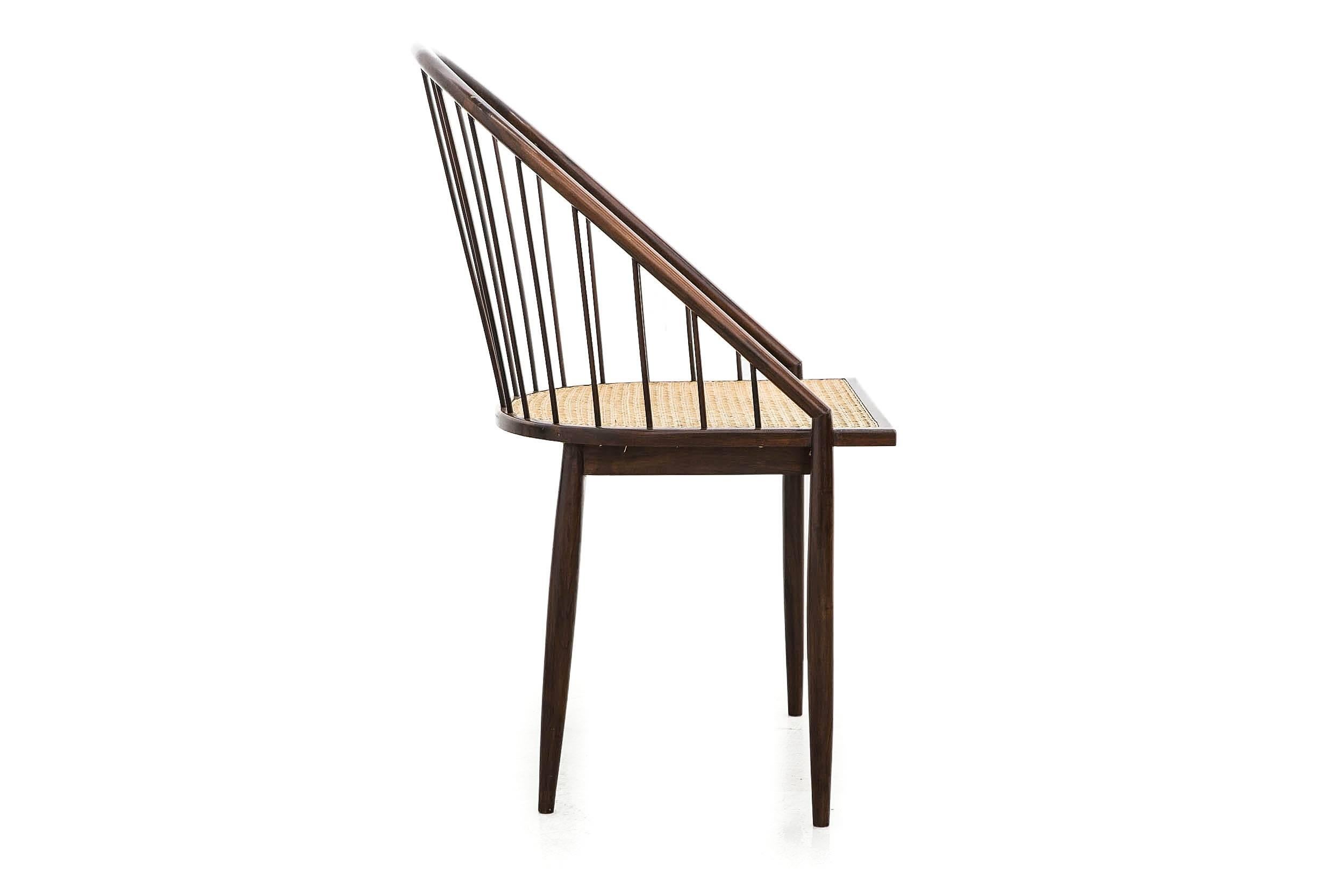 Mid-Century Modern Set of Four Joaquim Tenreiro's Curva Chair Midcentury Brazilian