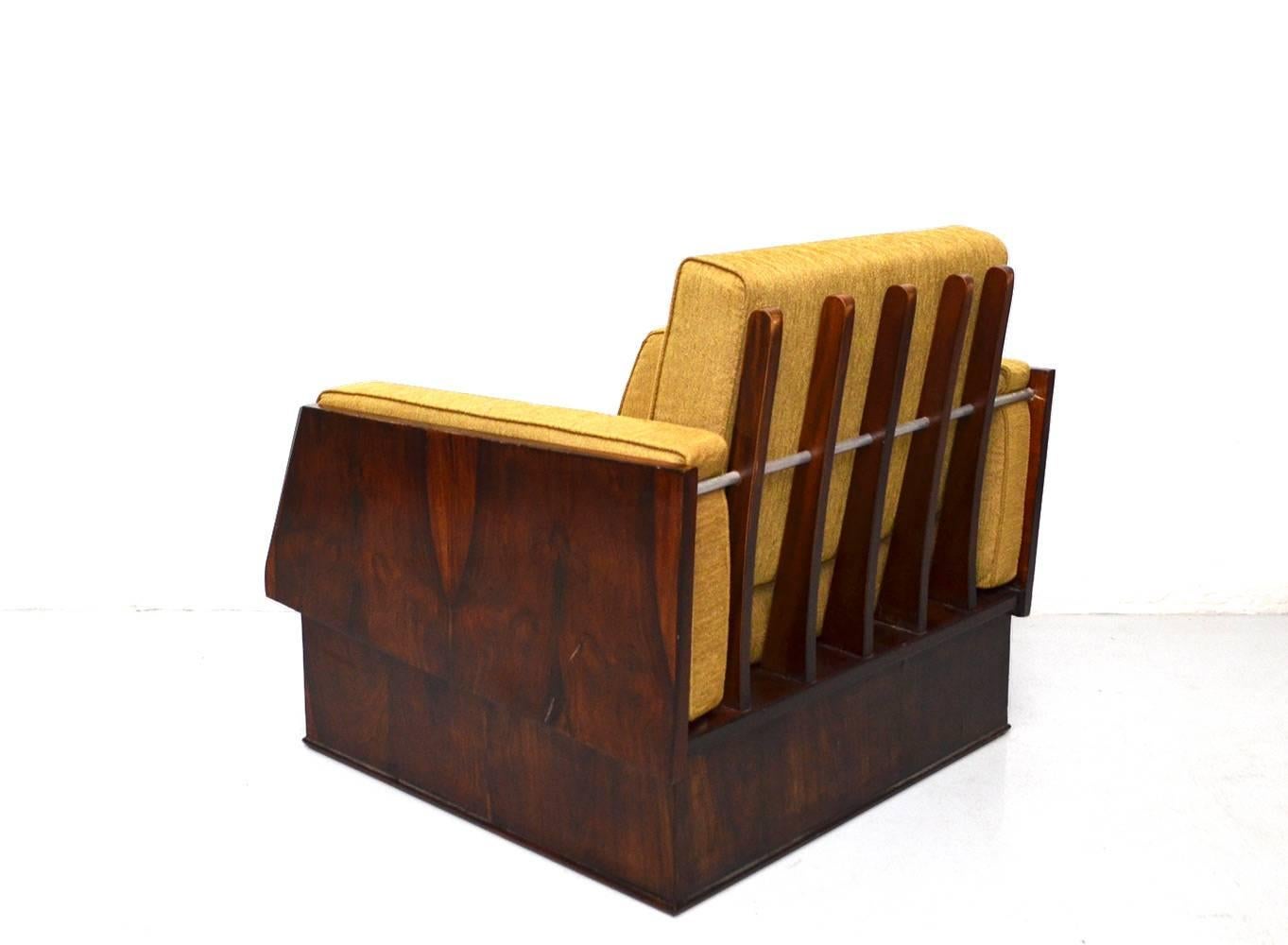 Mid-Century moderno Poltrona in legno massello brasiliano, Novo Rumo, Brasiliano, Midcentury in vendita