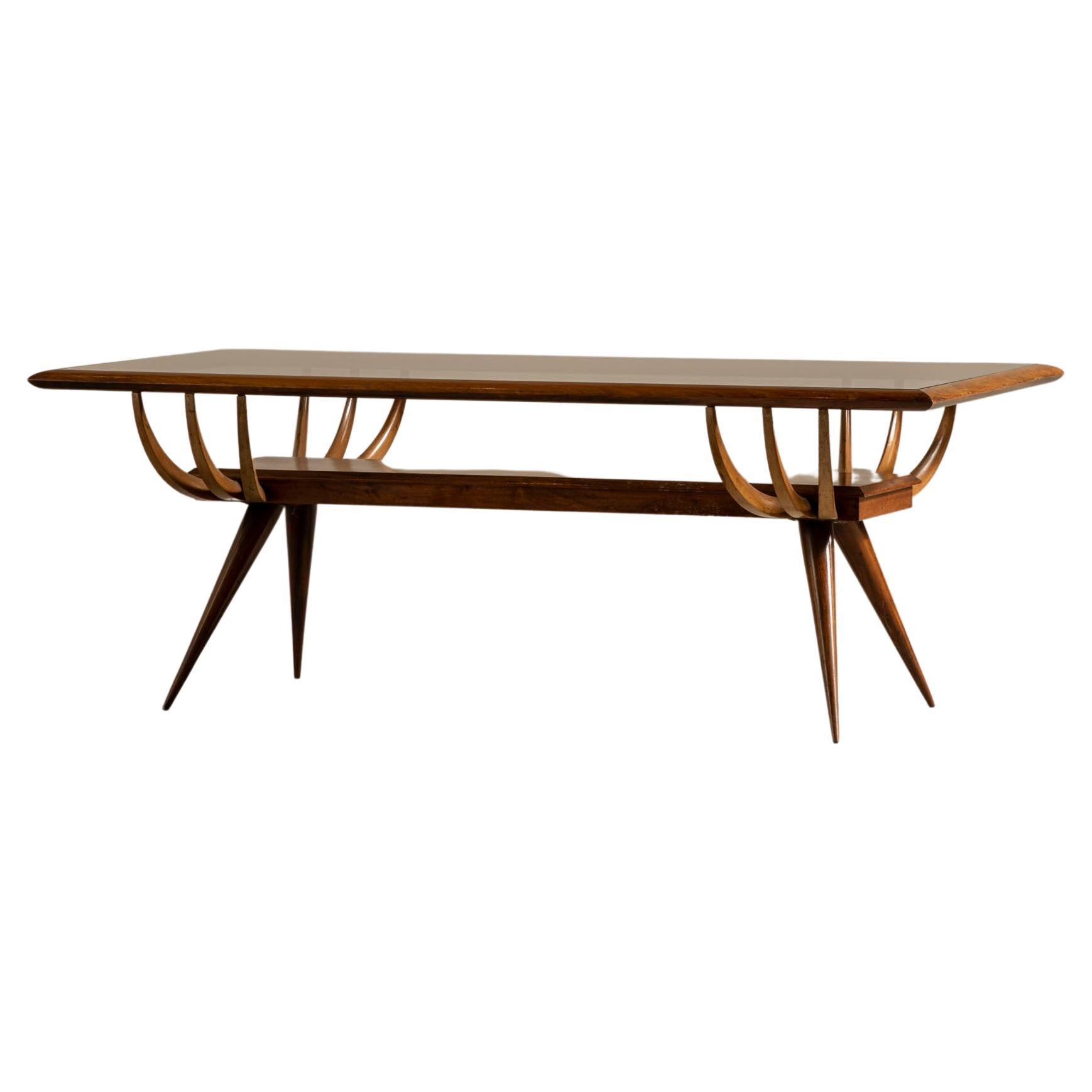 Table basse en bois de Caviuna, Giuseppe Scapinelli, brésilien moderne du milieu du siècle dernier