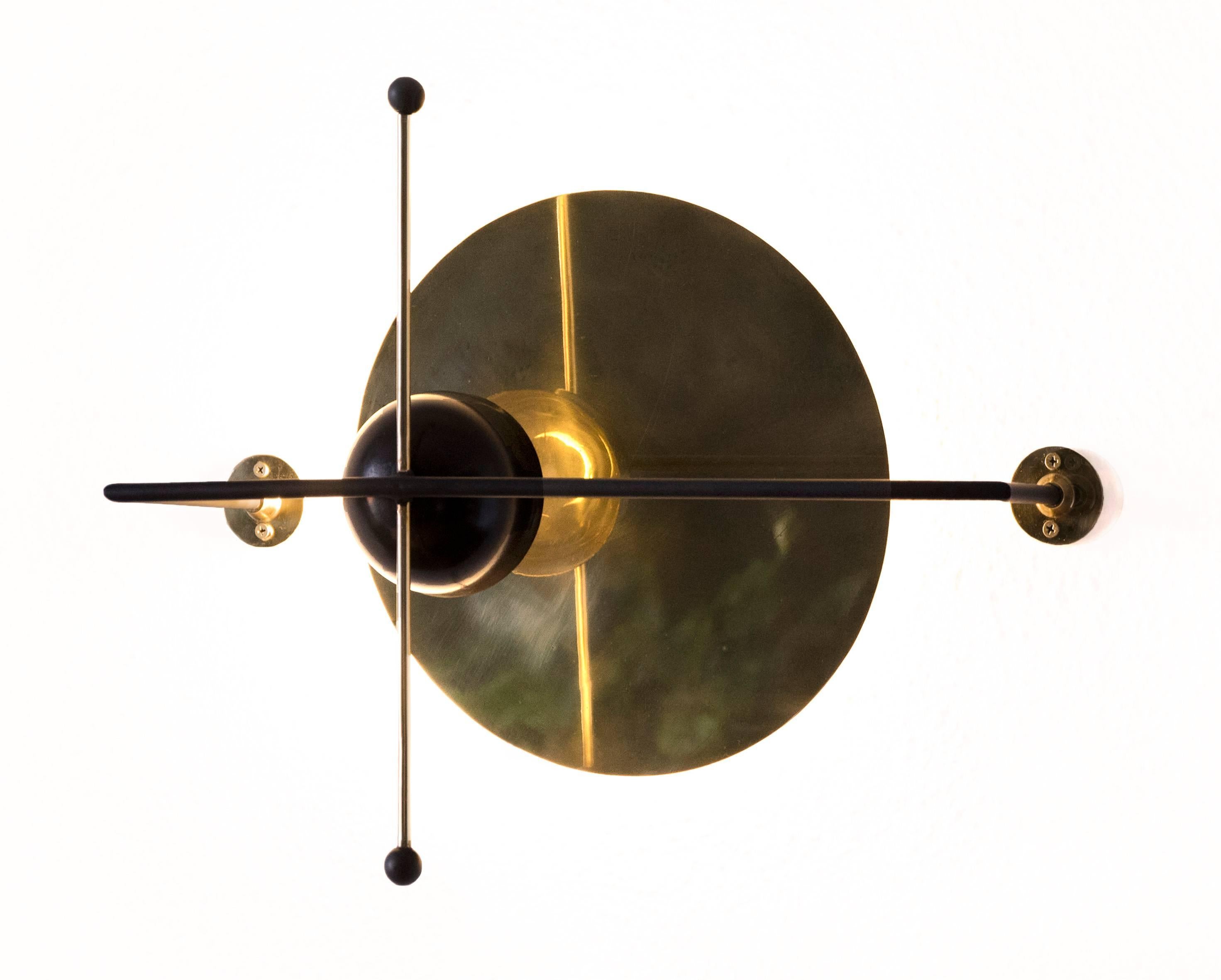 Mexican LMN Brass and LED Wall Sconce by Nomade Atelier For Sale