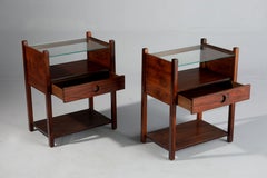 Set of Two Mid-Century Modern “Yara“ Bedside Tables by Sergio Rodrigues, Brazil