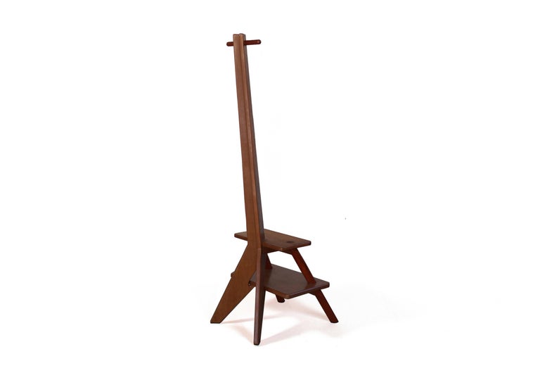 Hand-Crafted Girafa Ladder and Hanger in Hardwood, Brazilian Contemporary Design For Sale