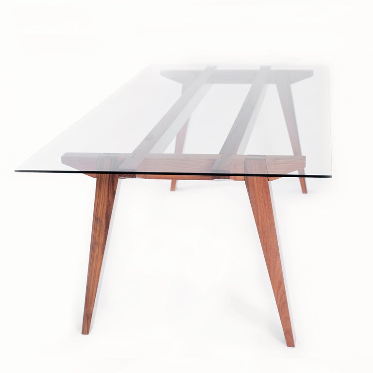 Contemporary Dining Table in Solid Mexican Hardwood by Ania Wolowska