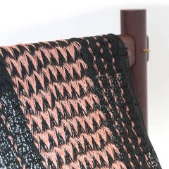 Contemporary Armchair in Mexican Ebony with Handmade Weaving by Ania Wolowska