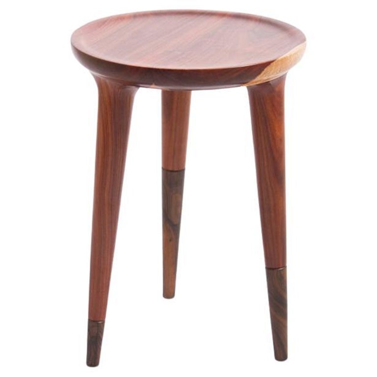 Chamak Low Side Table Made in Tropical Wood For Sale