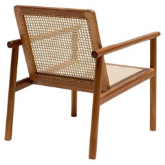 Handgeflochtener Contemporary-Sessel aus karibischem Nussbaum
