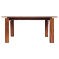 Minimalist Rectangular Dining Table in Solid Caribbean Walnut