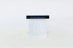 Stool in Italian Black and White Marble, Limited Edition By O Formigueiro