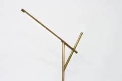 Floor Lamp in Aluminum, Resin and Brass. Unique Piece; Contemporary Design.