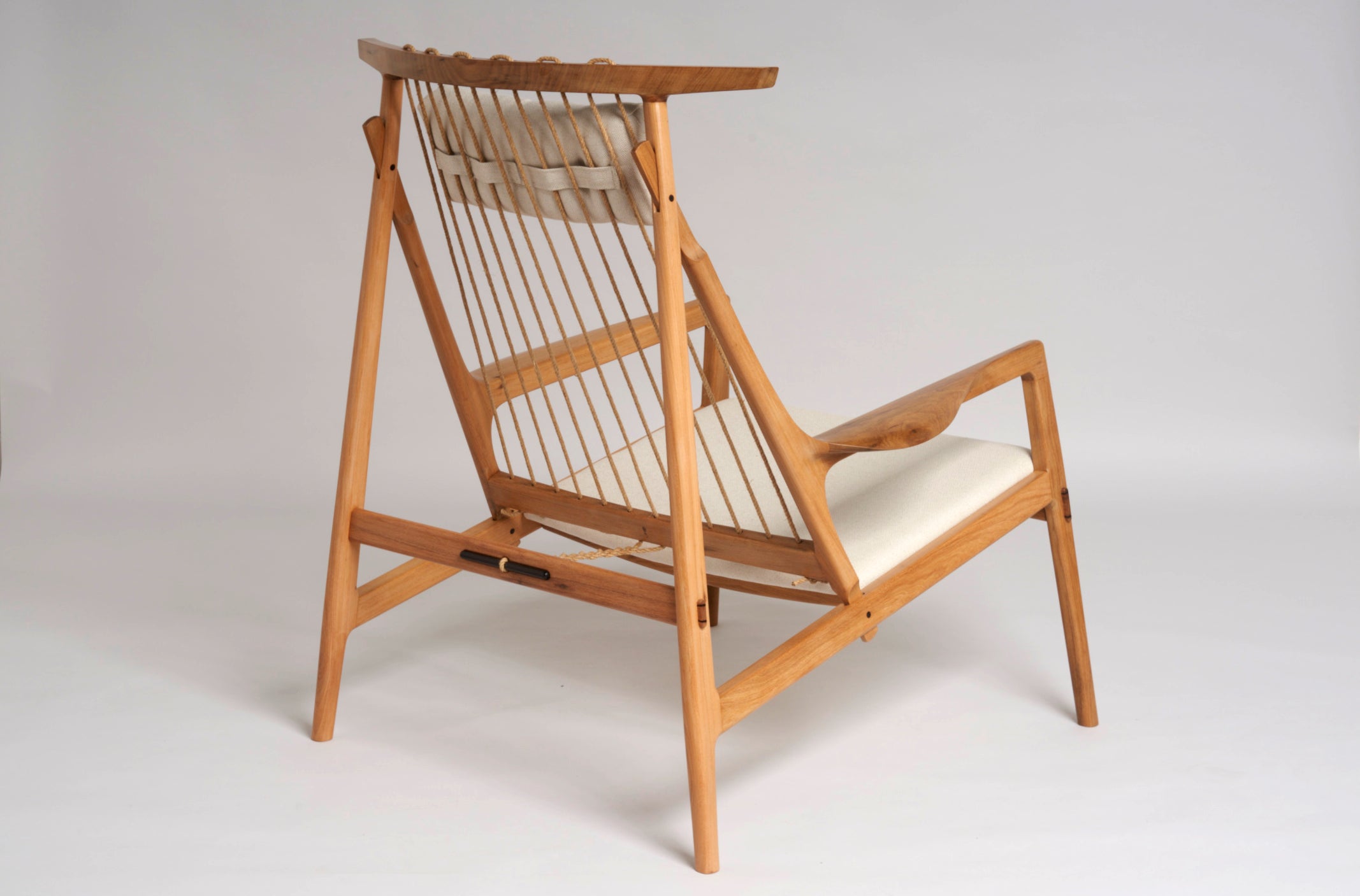 Contemporary Armchair in Tropical Hardwood by Ricardo Graham Ferreira For Sale