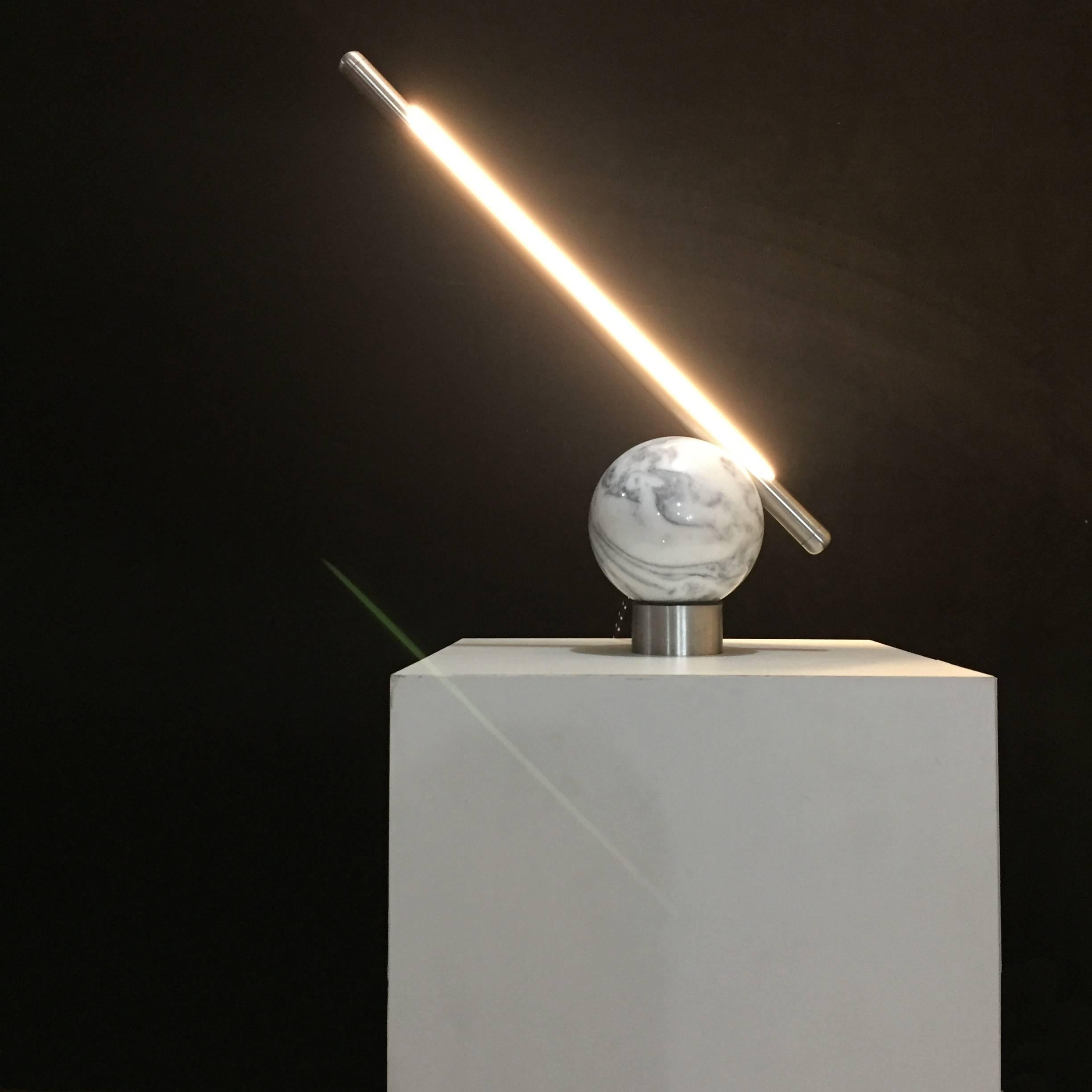 'Bubble' Table Lamp in Stainless Steel, Brazilian Contemporary Style 1