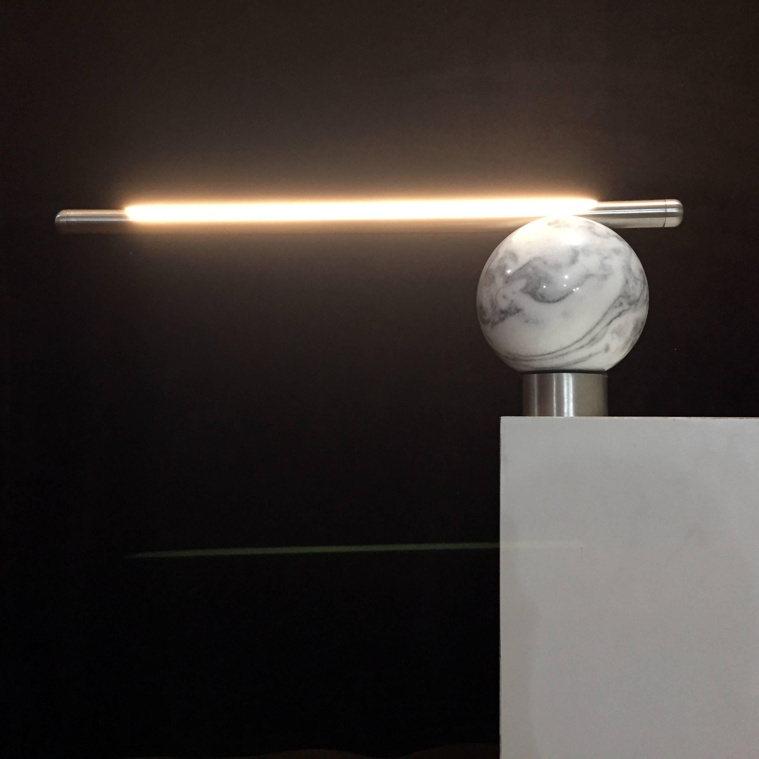 Polished 'Bubble' Table Lamp in Stainless Steel, Brazilian Contemporary Style