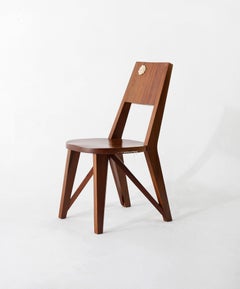 "Rosa" Hardwood Chair with Natural Dyed Crochet