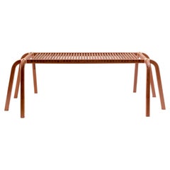 Banc Embira : fabriqué au Brésil avec du bois de jequitba rose et des fils teints naturels