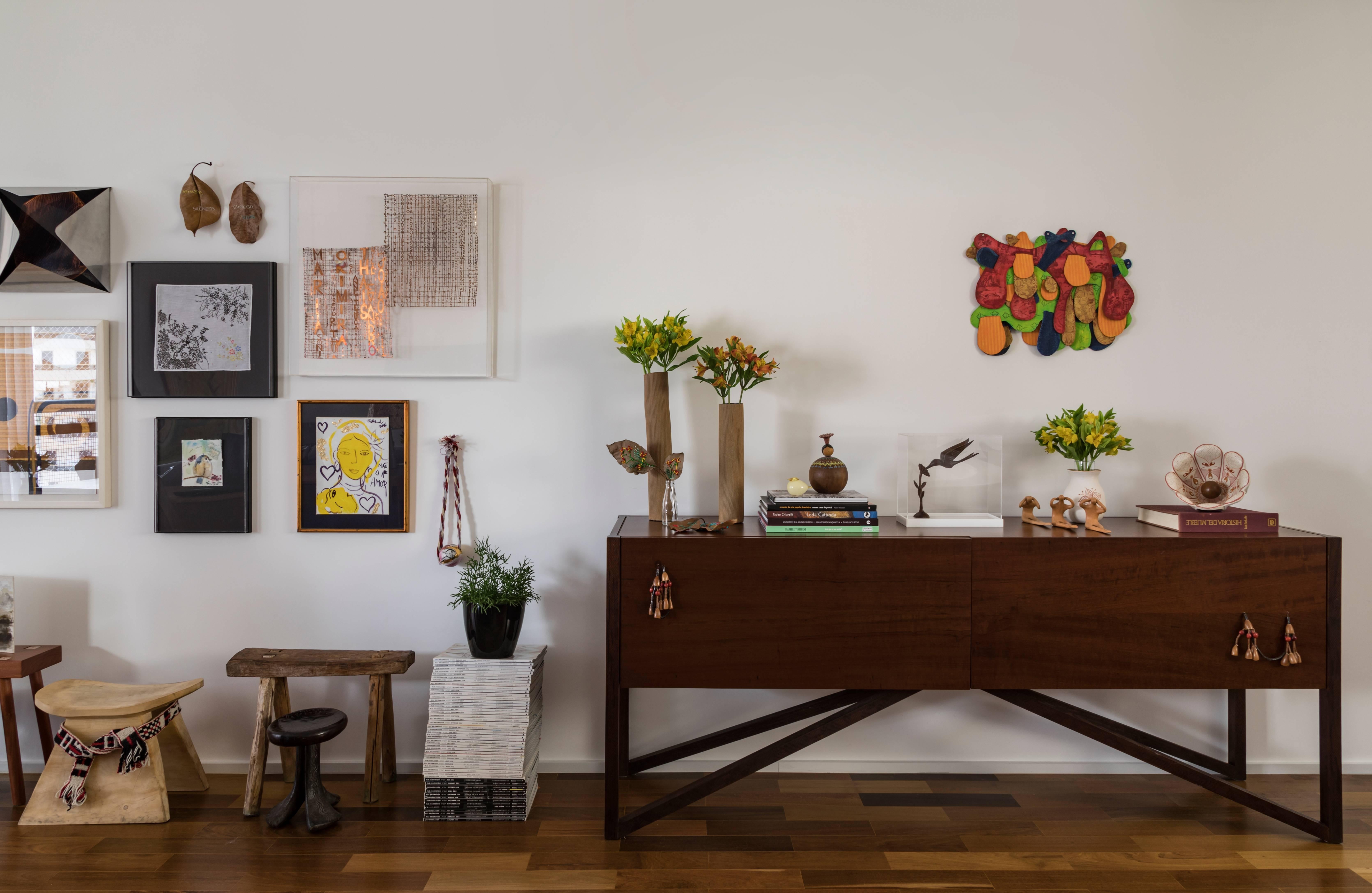 Hand-Crafted Tribos Buffet Credenza in Brazilian Imbuia Hardwood