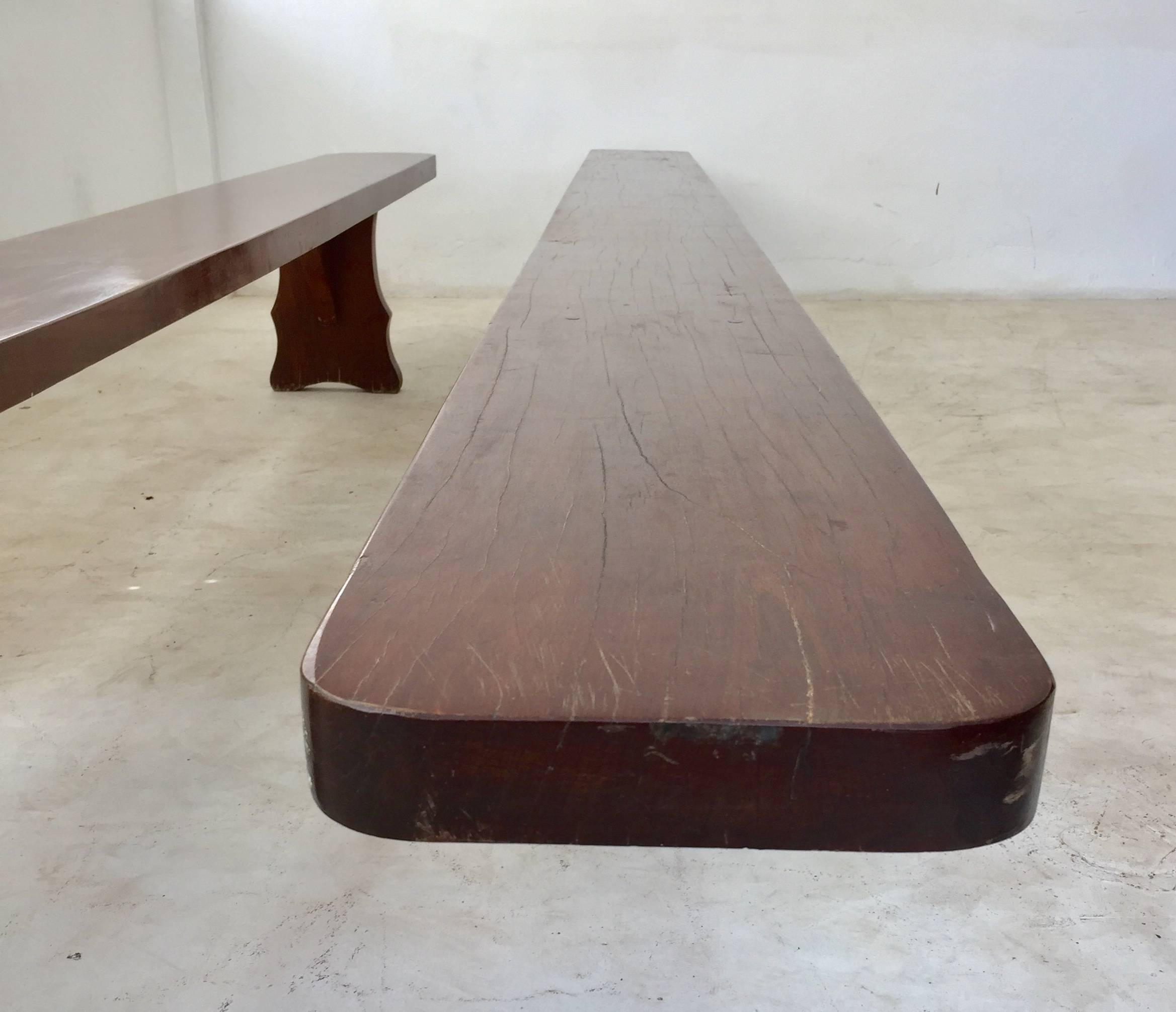 Jose Zanine Caldas, Bench, Solid Wood, Brazilian Modern Design For Sale 1