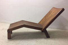 Brazilian Modern, Zanine Caldas, Solid Wood Chase Chair Signed