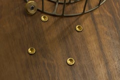 Contemporary Side table in Wood and Brass Side Table