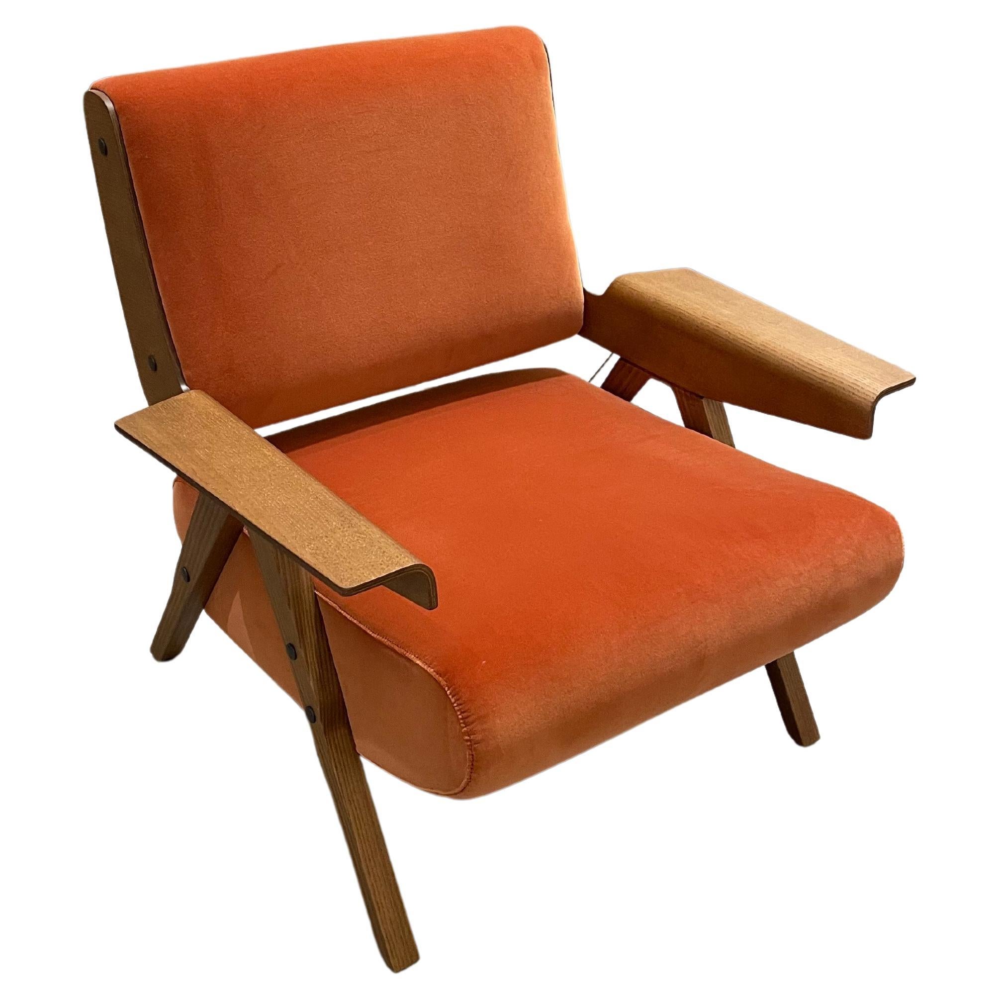 Tacchini Lina Lounge Armchair in Velvet Designed by Gianfranco Frattini in STOCK