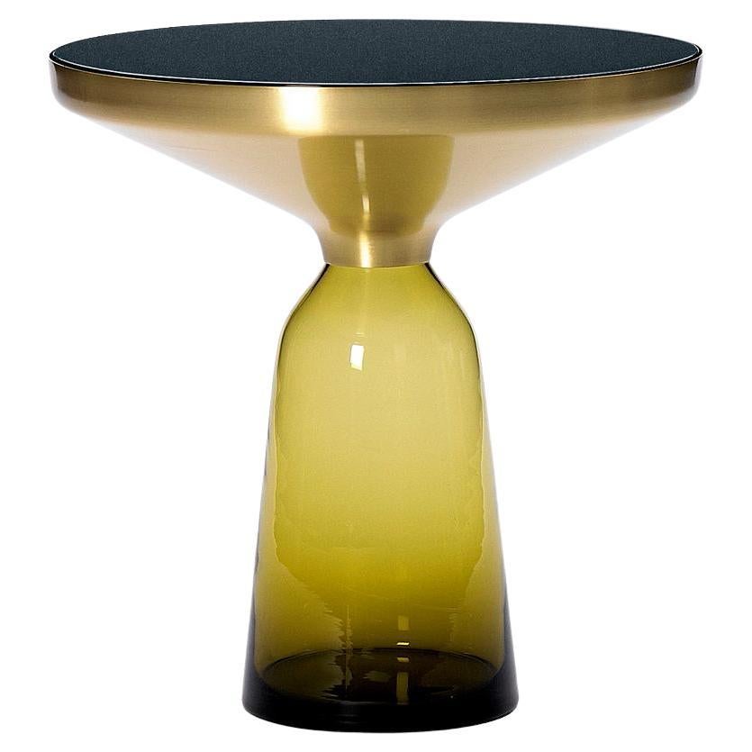 ClassiCon Bell Side Table in Brass and Topaz Designed by Sebastian Herkner For Sale