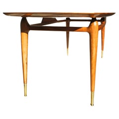 Giuseppe Scapinelli. Mid-Century Modern "Cosmos" Dining Table with Wooden Top