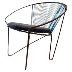 Retro Zanine Caldas for INFA. Mid-Century Modern Pair of Iron Chairs