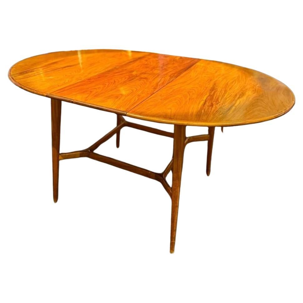 Ernesto Hauner's Personal Use Mid-Century Modern Extendable Dining Table in Wood For Sale