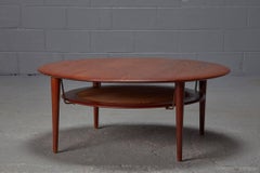 FD 515 Round Sofa Table by Peter Hvidt & Orla Mølgaard Nielsen for France & Son