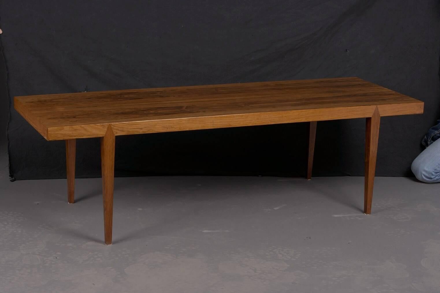 Midcentury Danish rosewood coffee table by Severin Hansen, 1960.