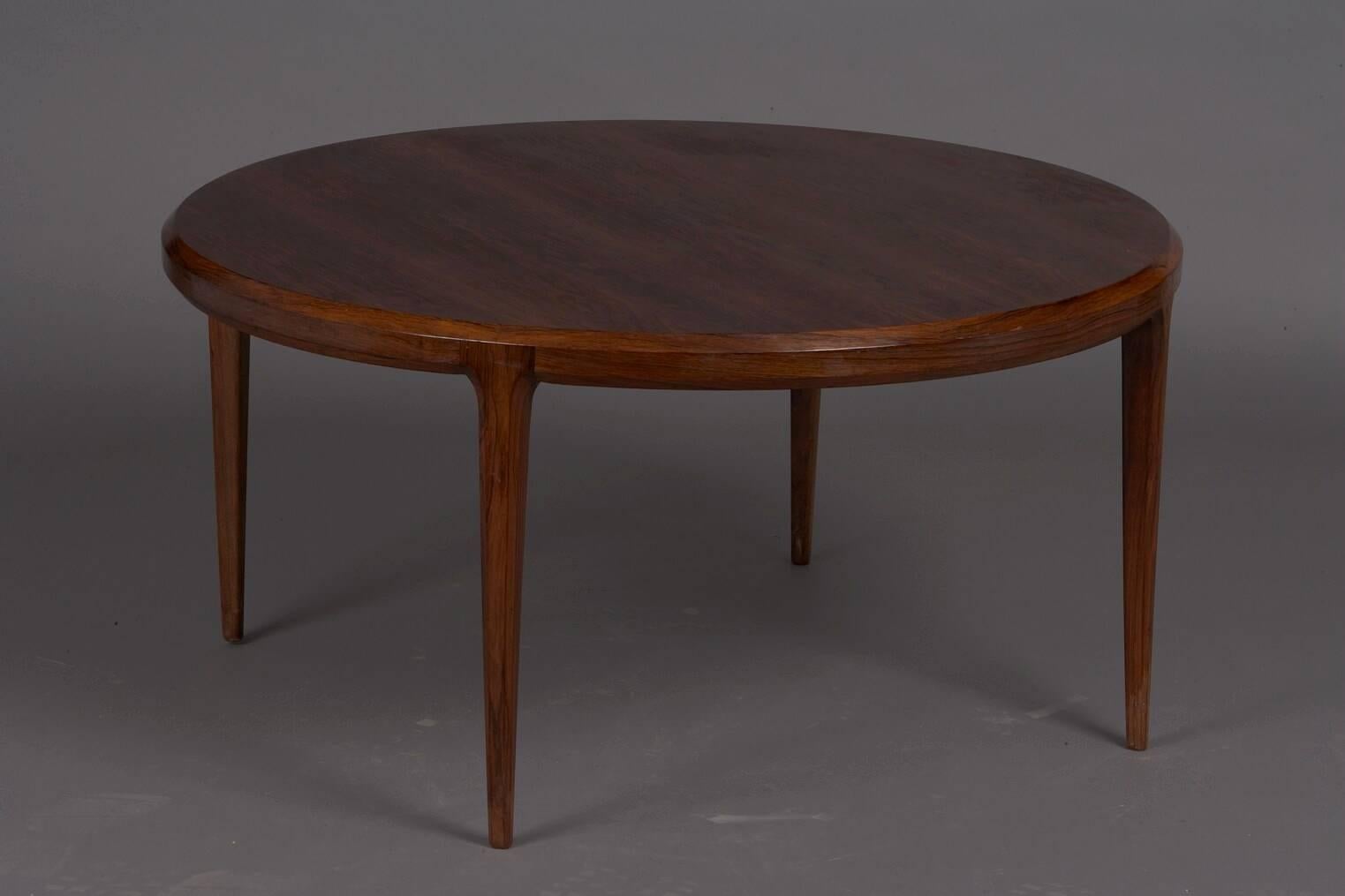 Mid-Century Modern Round Danish Rosewood Coffee Table