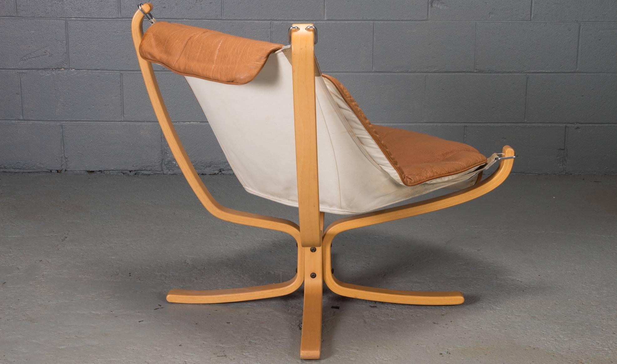 20th Century Pair of Low Back Falcon Sling Chairs by Sigurd Ressell for Vatne Mobler, Norway