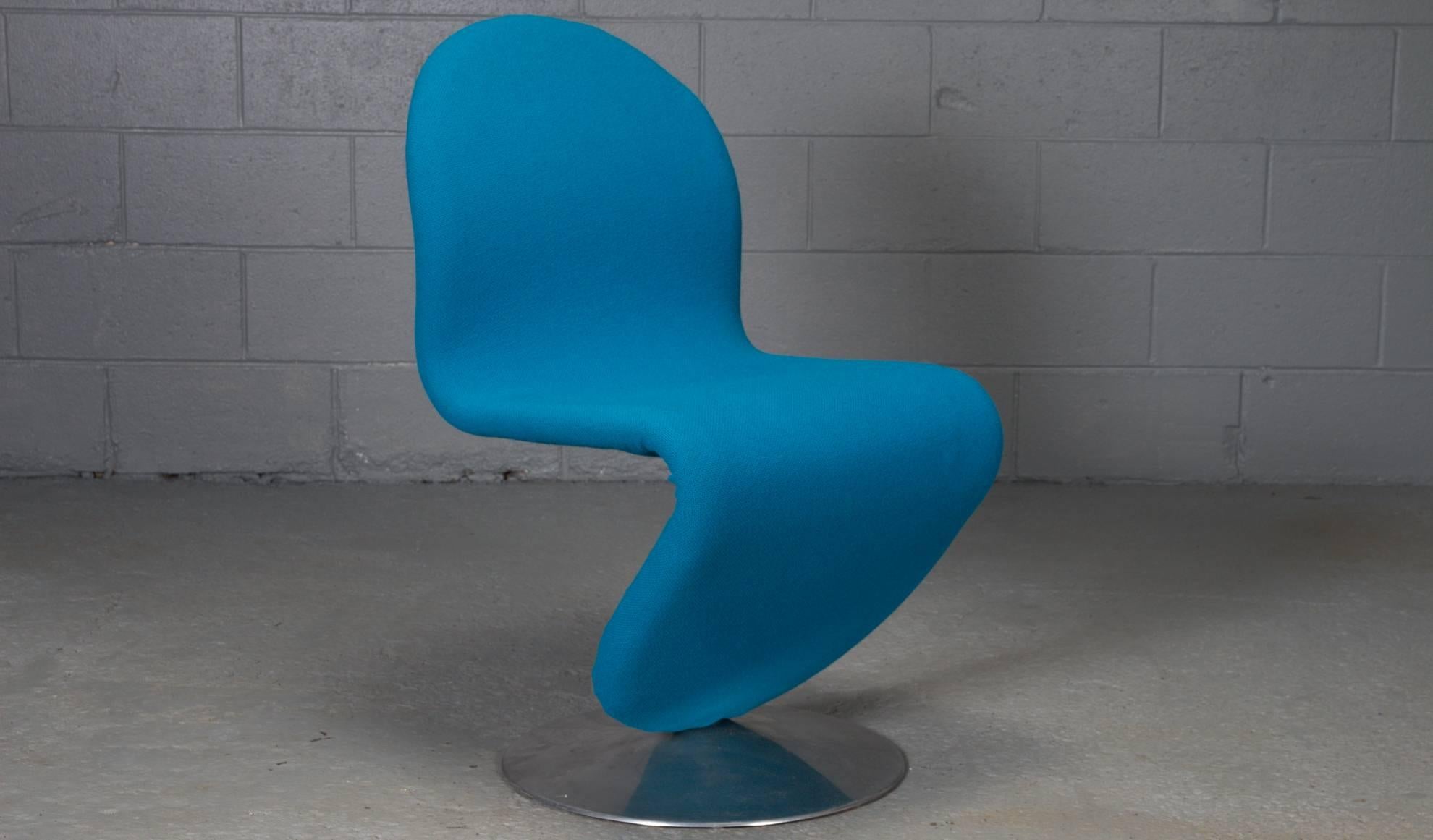 Set of Six Danish Modern 1-2-3 Chairs by Verner Panton for Fritz Hansen, 1950s In Good Condition For Sale In Belmont, MA