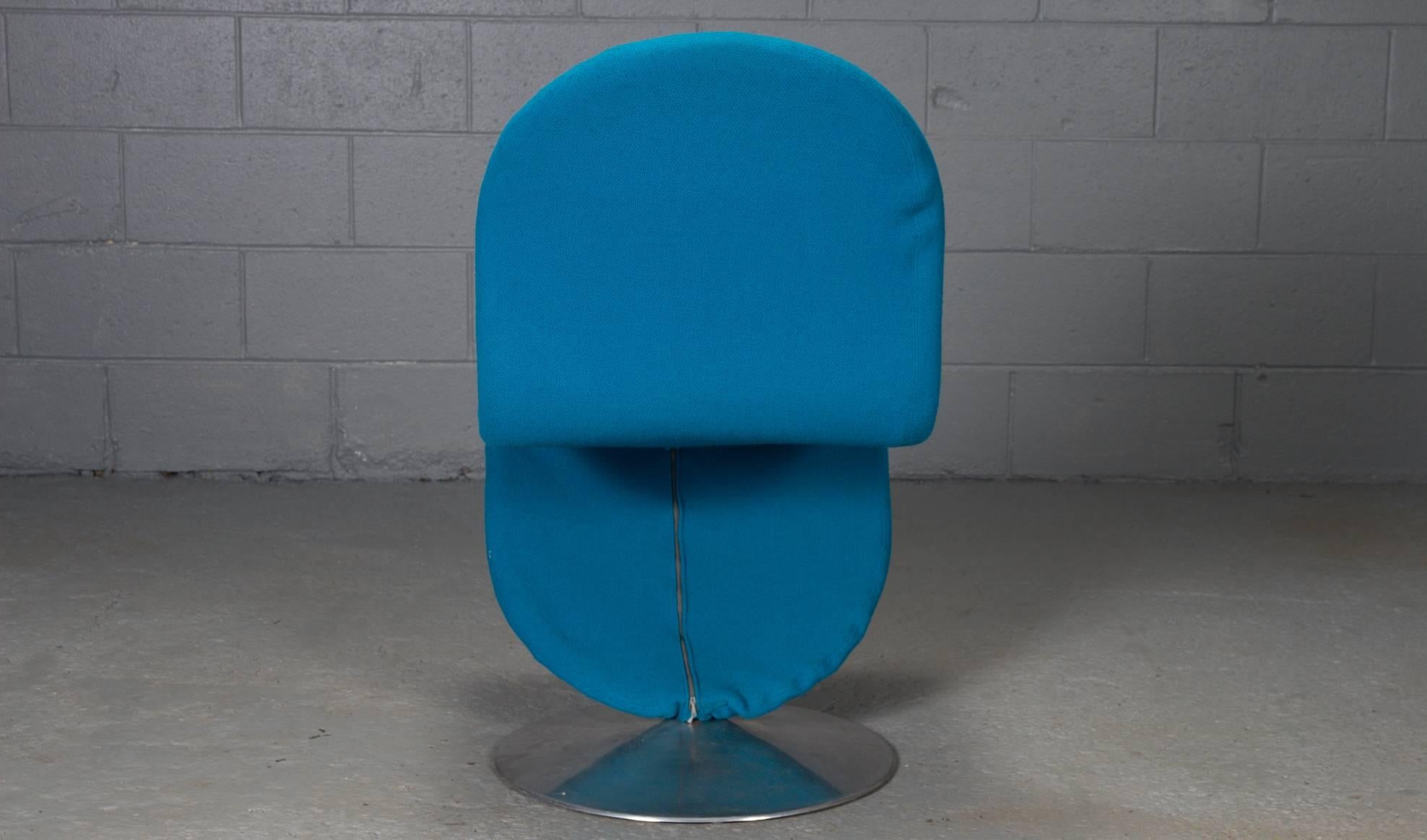 Set of Six Danish Modern 1-2-3 Chairs by Verner Panton for Fritz Hansen, 1950s For Sale 1