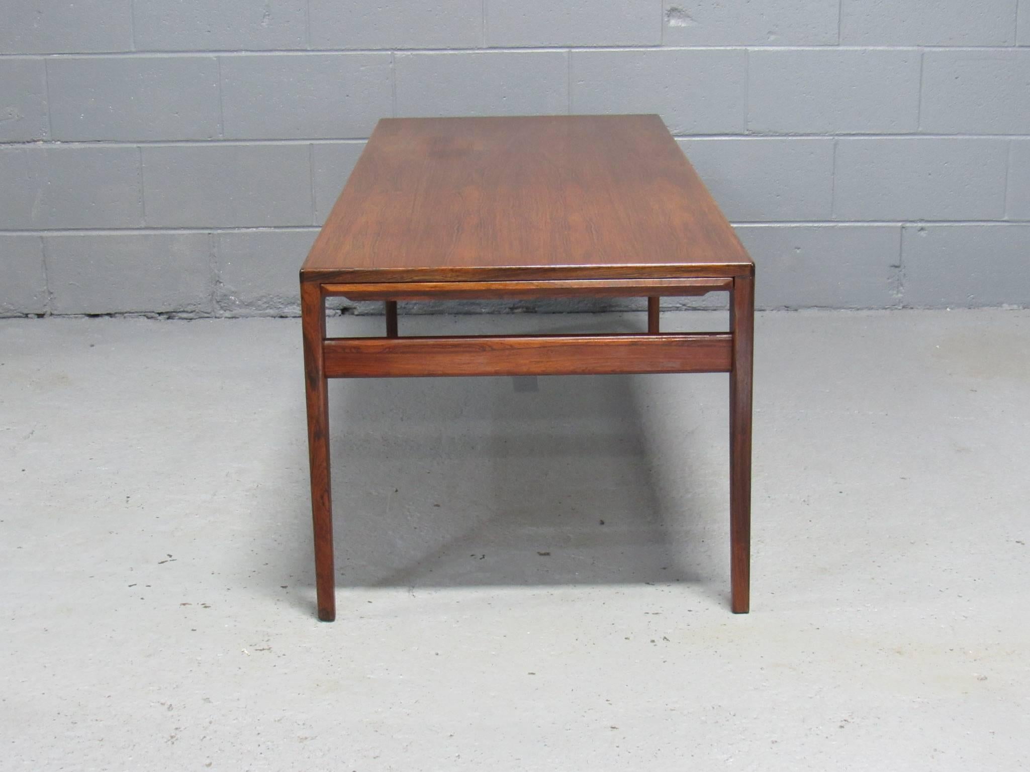 Mid-Century Modern Midcentury Danish Rosewood Extending Coffee Table by Severin Hansen for Haslev